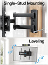 Pipishell Full Motion TV Wall Mount for 26-65 Inch TVs up to 77 lbs, Height Adjustable Corner Wall Mount Bracket with Articulating Arm, Swivel Extension Tilt, Max VESA 400x400mm, PIMF9