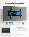 Pipishell Full Motion TV Wall Mount for 37-84" Flat Curved TVs, Wall Mount TV Bracket with Dual Articulating Arms Swivel Tilt Rotation, TV Mount up to 132lbs Max VESA 600x400 Fit 12"-16" Wood Stud