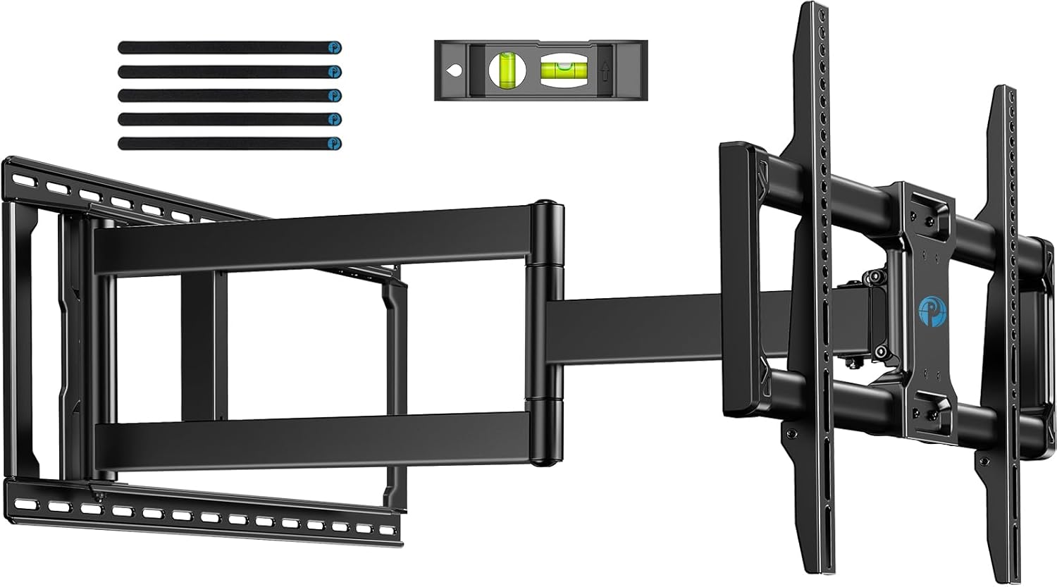 Pipishell Long Arm Full Motion TV Wall Mount for 42–90 Inch TVs up to 150 lbs, 40.1″ Long Extension, Pre-Assembled Corner TV Mount with Full Swivel, Tilt, Fits 8″/12″/16″/24″ Studs, Max VESA 800x400mm