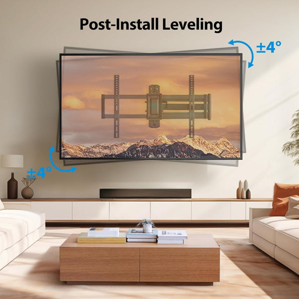 Pipishell Full-Motion Long-Arm TV Wall Mount for 32-75 Inch TVs up to 100 lbs, Corner TV Mount with 32.37” Extension, Swivel & Tilt, Space-Saving Wall Mount TV Bracket, Max VESA 600x400mm, PILF18