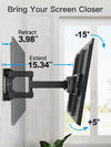 Full Motion TV Wall Mount Bracket For 26" To 65"TVs