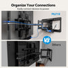 Pipishell Full Motion TV Wall Mount with Power Strip for 42–90 Inch TVs up to 150 lbs, Pre-Assembled TV Mount Has Smooth Swivel, Tilt, Extension, Max VESA 600x400mm, 12“/16”/24” Wood Studs