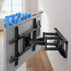Pipishell Full Motion TV Wall Mount for 37-84" Flat Curved TVs, Wall Mount TV Bracket with Dual Articulating Arms Swivel Tilt Rotation, TV Mount up to 132lbs Max VESA 600x400 Fit 12"-16" Wood Stud
