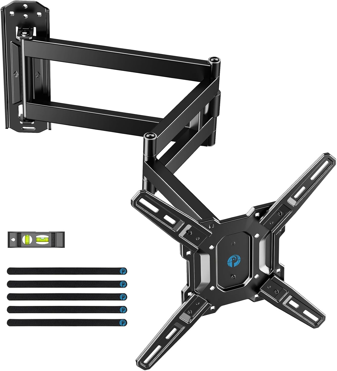 Pipishell Full Motion Long-Arm TV Wall Mount for 32-65 Inch TVs, Max VESA 400x400mm up to 110 lbs, 37.4” Long Extension Corner TV Mount, Swivel & Tilt, Space-Saving Wall Mount TV Bracket, PIMF26B