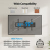 Pipishell Full-Motion Long-Arm TV Wall Mount for 32-75 Inch TVs up to 100 lbs, Corner TV Mount with 32.37” Extension, Swivel & Tilt, Space-Saving Wall Mount TV Bracket, Max VESA 600x400mm, PILF18