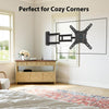 Pipishell Full Motion Long-Arm TV Wall Mount for 32-65 Inch TVs, Max VESA 400x400mm up to 110 lbs, 37.4” Long Extension Corner TV Mount, Swivel & Tilt, Space-Saving Wall Mount TV Bracket, PIMF26B