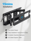 Full Motion TV Wall Mount Bracket For 26" To 65"TVs