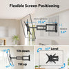 Pipishell Full Motion Long-Arm TV Wall Mount for 32-65 Inch TVs, Max VESA 400x400mm up to 110 lbs, 37.4” Long Extension Corner TV Mount, Swivel & Tilt, Space-Saving Wall Mount TV Bracket, PIMF26B