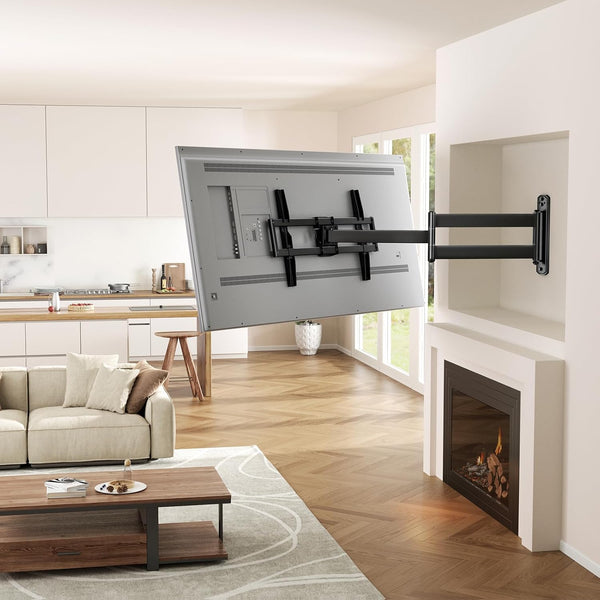 Pipishell Full-Motion Long-Arm TV Wall Mount for 32-75 Inch TVs up to 100 lbs, Corner TV Mount with 32.37” Extension, Swivel & Tilt, Space-Saving Wall Mount TV Bracket, Max VESA 600x400mm, PILF18