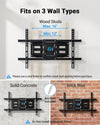 Pipishell Full Motion TV Wall Mount for 37-84" Flat Curved TVs, Wall Mount TV Bracket with Dual Articulating Arms Swivel Tilt Rotation, TV Mount up to 132lbs Max VESA 600x400 Fit 12"-16" Wood Stud